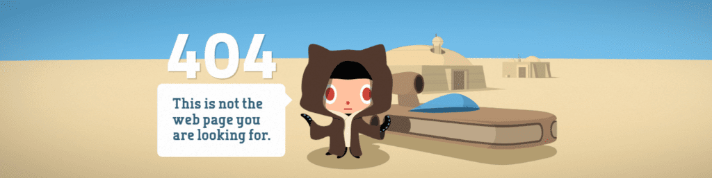 GitHubの404ページ