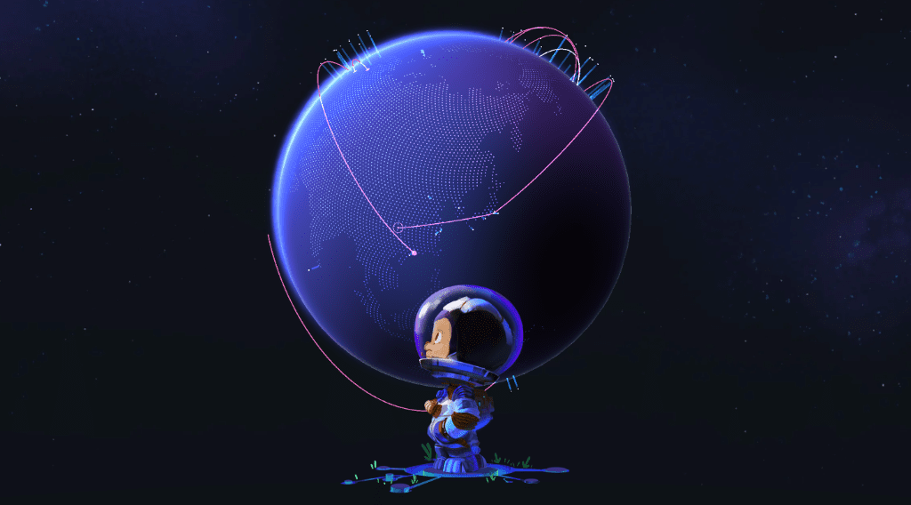 GitHubサイト上のイカした地球